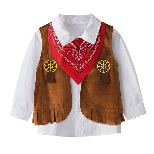 Boys Cowboy Costume 5 Piece Western Dress Up Set