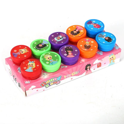 10PCS Kids Self Ink Stamps Set for DIY Crafts
