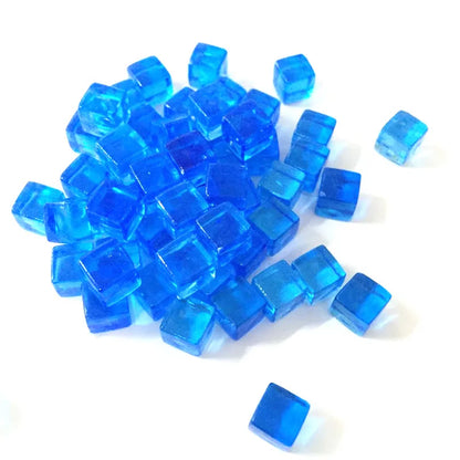 Transparent Cube Game Pieces Set – 50PCS Colorful Crystal Cubes
