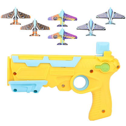 Airplane Launcher Toy Set with Foam Glider Planes