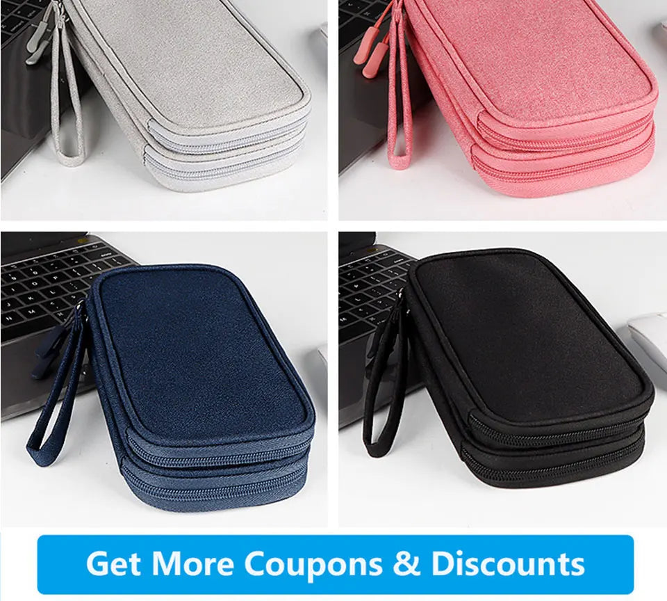 Electronic Cable Organizer Bag Waterproof Travel Storage Case