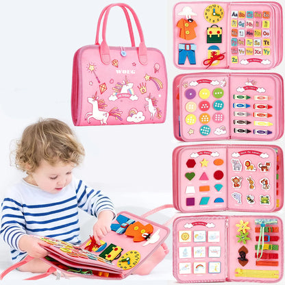 Montessori Busy Board for Toddler Learning Activities