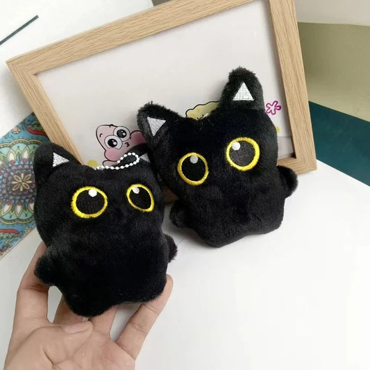 Black Cat Plush Toy Soft Cushion for Kids Room Decor Gift