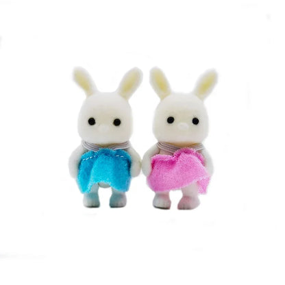 Forest Animal Dollhouse Accessories Mini Animal Family Set