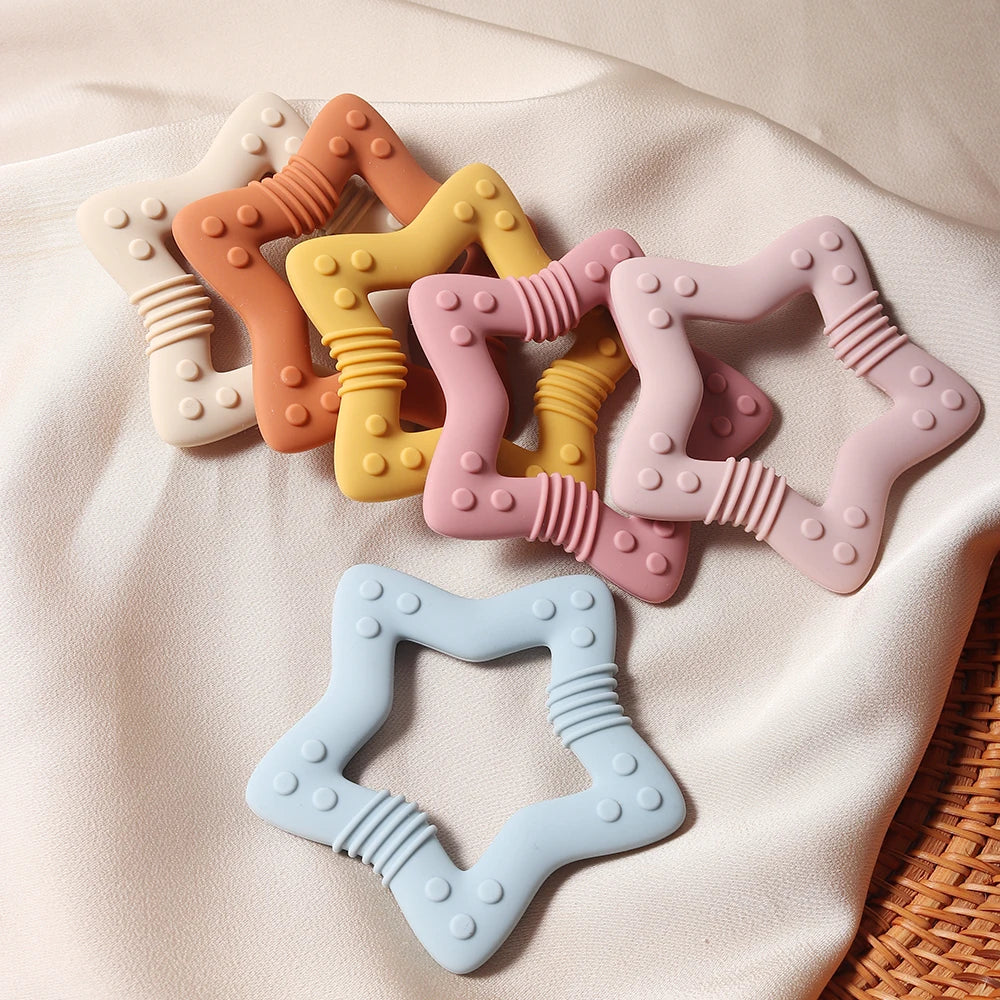 Heart Silicone Teether Food Grade Baby Teething Toy