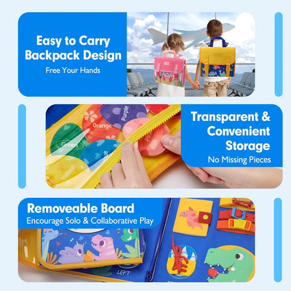 Toddler Busy Board Backpack Montessori Learning Activity Toy