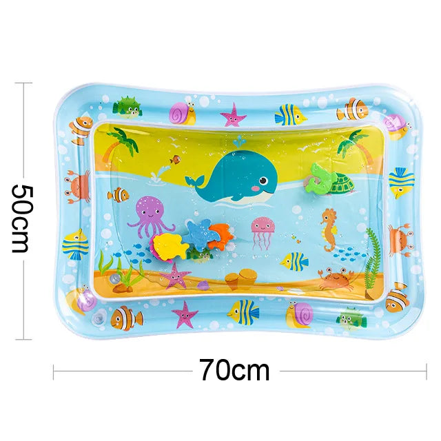 Baby Water Play Mat Inflatable Tummy Time Activity Mat