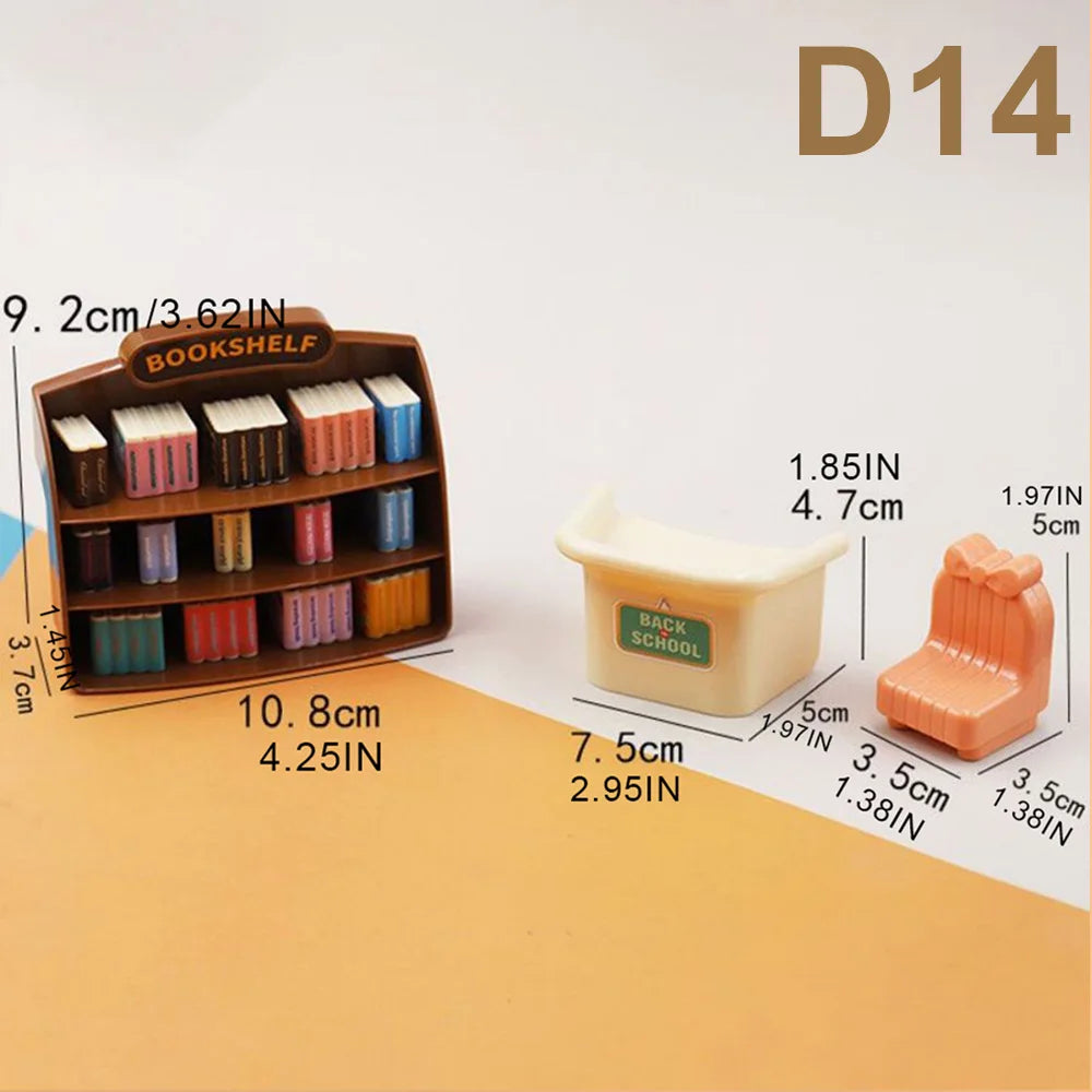 1:12 Miniature Dollhouse Furniture Set Pretend Play Accessories