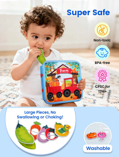 3D Farm Busy Board Montessori Felt Quiet Book for Toddlers