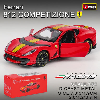 Bburago Ferrari 1:64 Diecast Pull Back Car with Lights & Sound