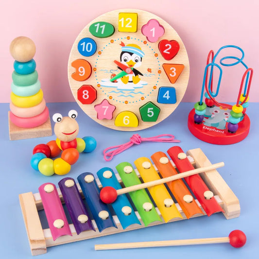 Montessori Wooden 3D Puzzle Toy for Early Learning