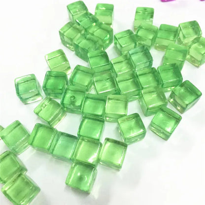 Transparent Cube Game Pieces Set – 50PCS Colorful Crystal Cubes