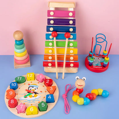 Montessori Wooden 3D Puzzle Toy for Early Learning