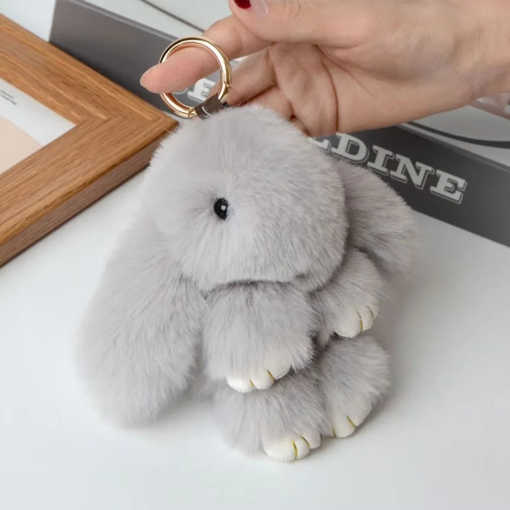 Bunny Keychain – Plush Rabbit Bag Charm with Bow