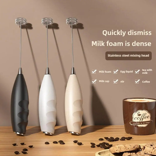 Electric Milk Frother Handheld Battery Powered Coffee Whisk
