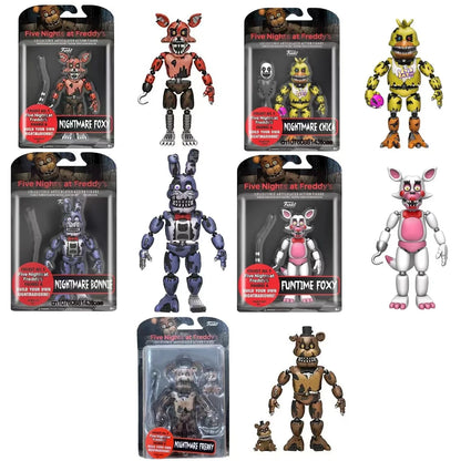 14cm Horror Bear Action Figure Movable PVC Collectible Toy