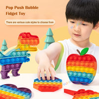 Rainbow Pop It Fidget Toy for Stress Relief & Sensory Play