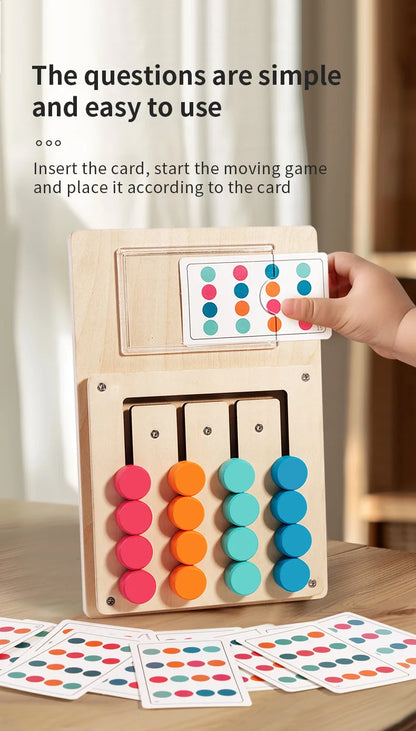 Montessori Wooden Shape Matching Board Learning Puzzle