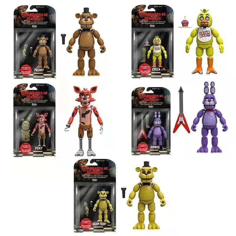 14cm Horror Bear Action Figure Movable PVC Collectible Toy