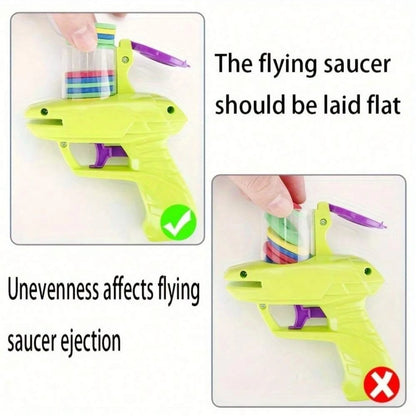 Foam Disc Launcher Handheld Flying Disc Shooter Toy