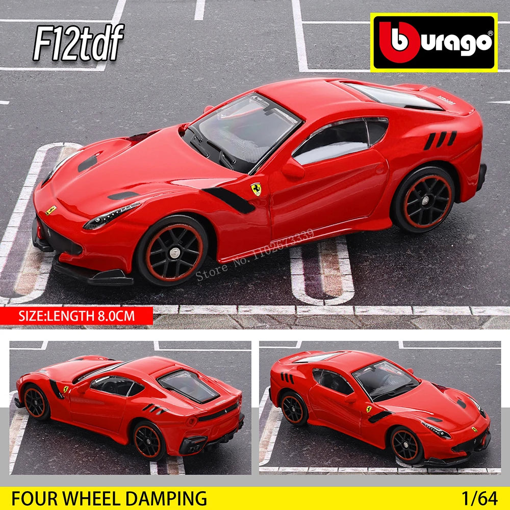 Bburago Ferrari 1:64 Diecast Pull Back Car with Lights & Sound