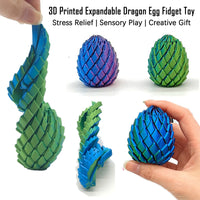 Dragon Egg Fidget Toy 3D Printed Expandable Sensory Stress Toy
