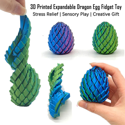 Dragon Egg Fidget Toy 3D Printed Expandable Sensory Stress Toy