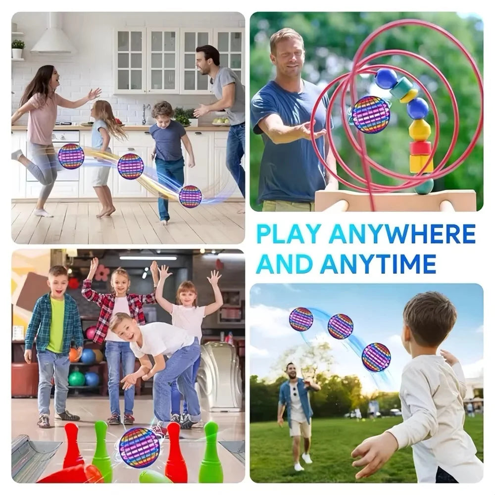 Boomerang Hover Ball with LED Lights & Flying Spinner Design