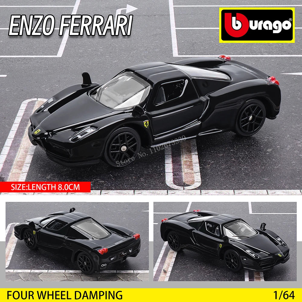 Bburago Ferrari 1:64 Diecast Pull Back Car with Lights & Sound