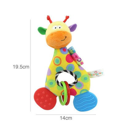 Giraffe Plush Baby Rattle & Teether Toy