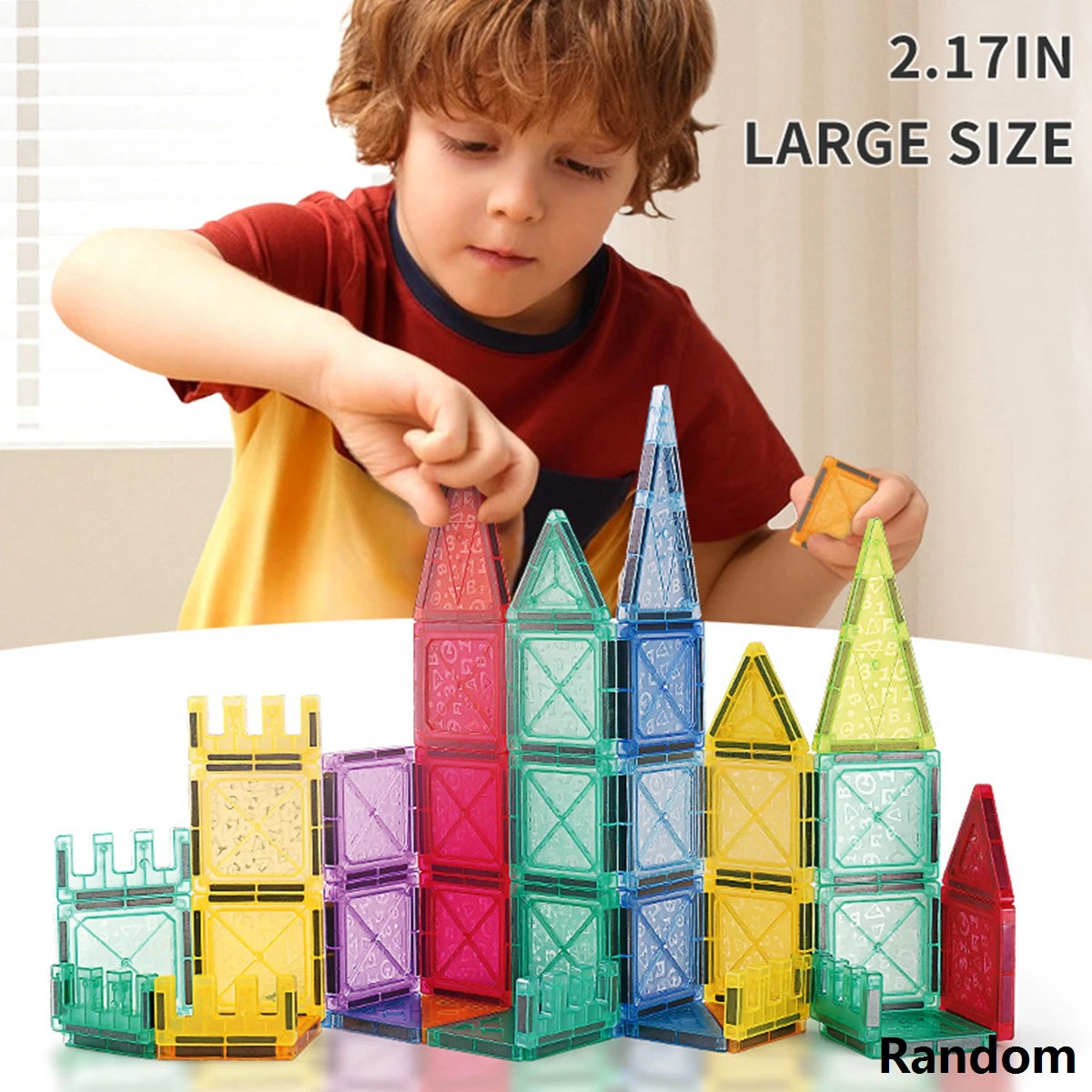 Magnetic Building Tiles STEM Construction Toy for Kids