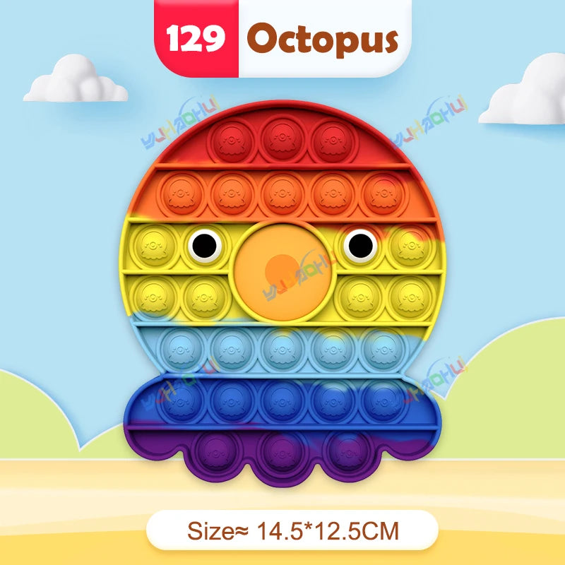 Rainbow Pop It Fidget Toy for Stress Relief & Sensory Play