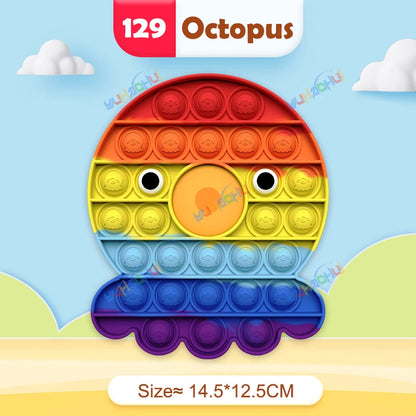 Rainbow Pop It Fidget Toy for Stress Relief & Sensory Play
