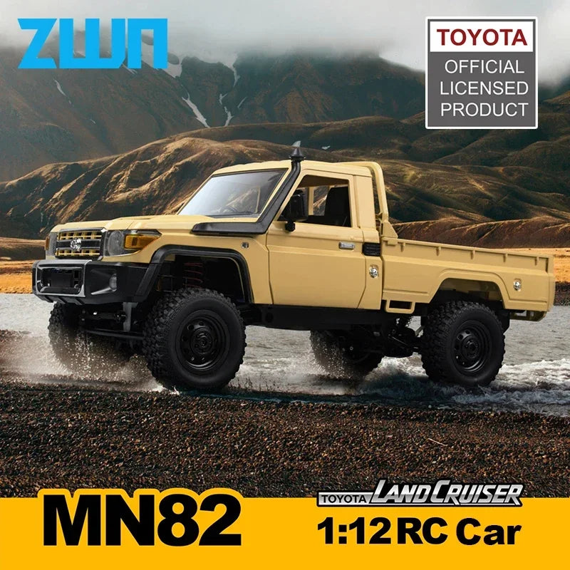 MN82 4WD RC Off-Road Pickup Truck with LED Lights 1:12 Scale
