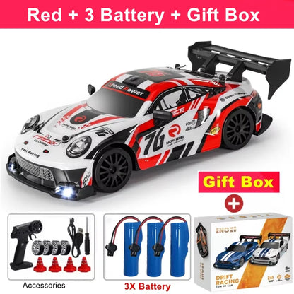 1:24 4WD RC Drift Racing Car with LED Lights – High Speed Remote Control Car