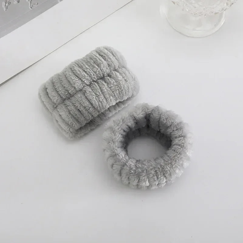 Makeup Headband – Soft Coral Fleece Face Wash Hair Band