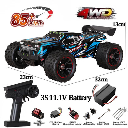 9522PRO 1:16 Brushless 4WD RC Car – 85KM/H High-Speed Off-Road Racing Drift Truck