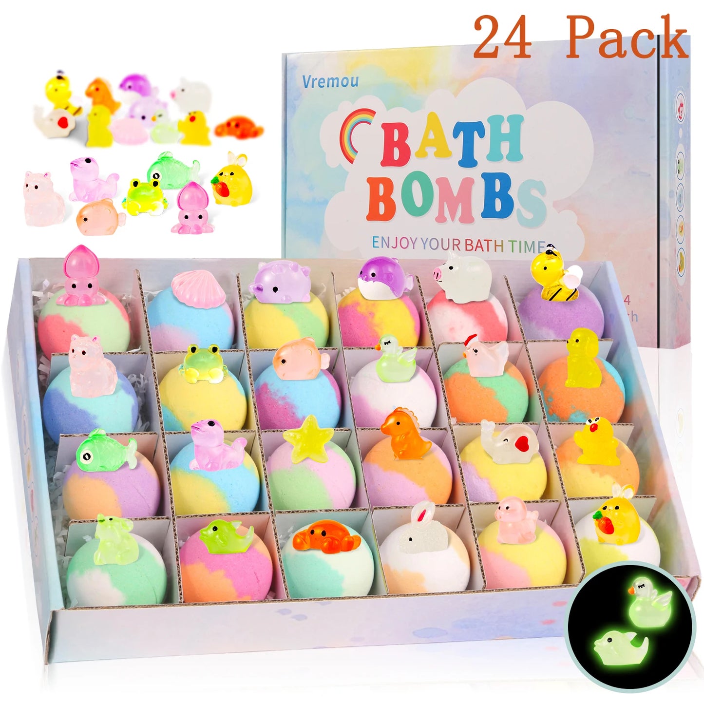 Kids Bath Bomb Gift Set 15/24 Pack with Surprise Inside