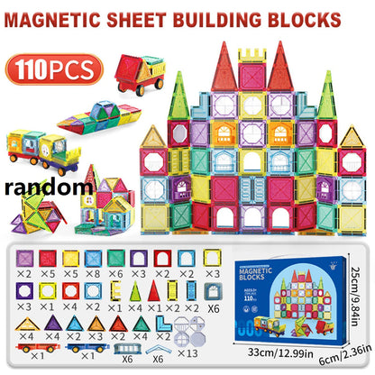 Magnetic Building Tiles STEM Construction Toy for Kids