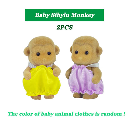 1:12 Mini Animal Doll Forest Family Dollhouse Figure