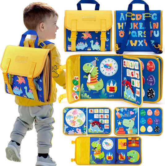 Toddler Busy Board Backpack Montessori Learning Activity Toy