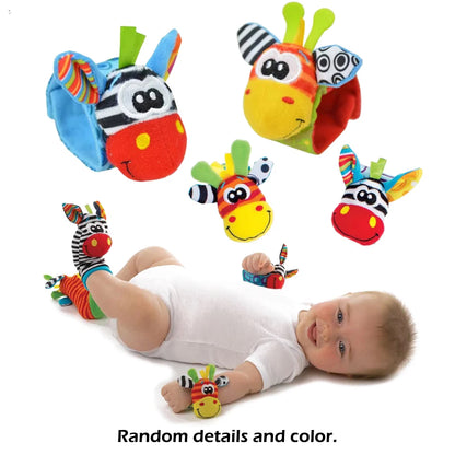 Baby Rattle Socks – Wrist Rattle & Foot Finder Toy Set