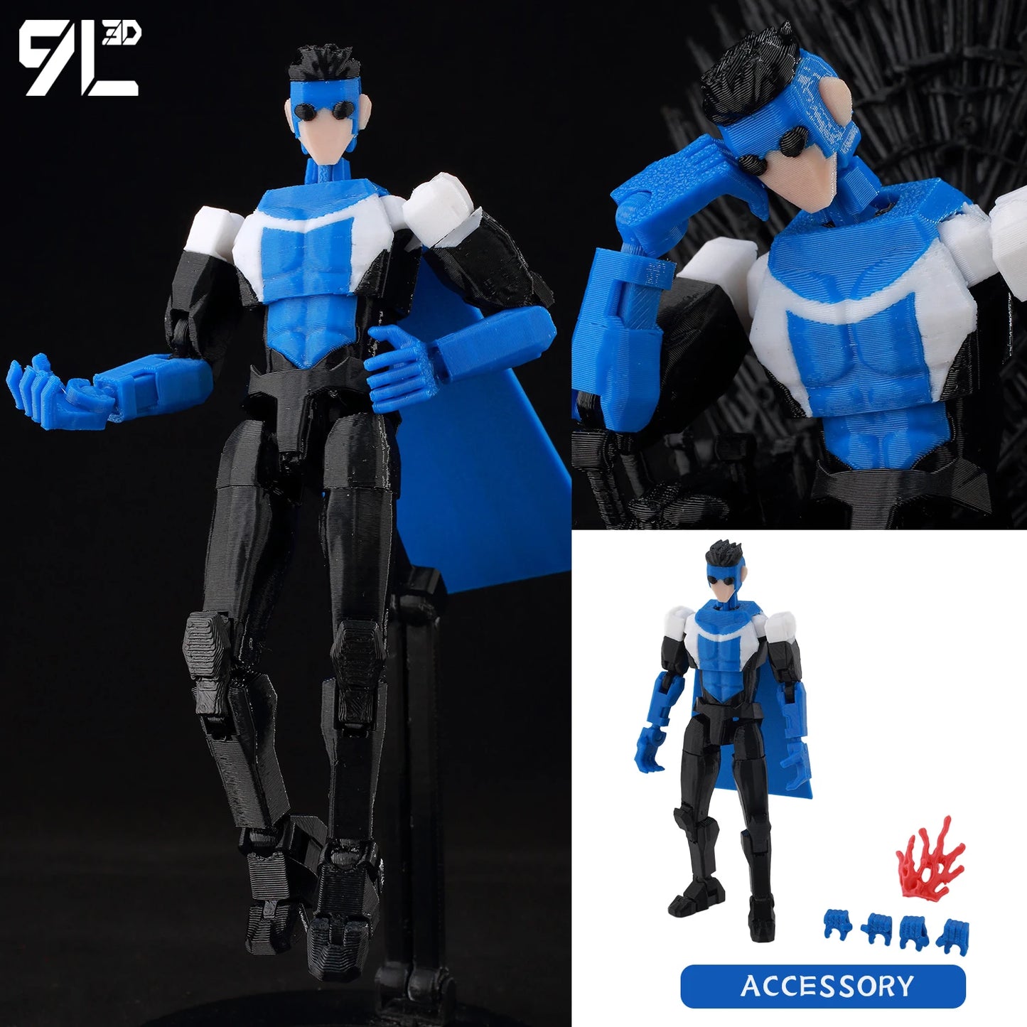 14cm Multi Jointed Action Figure 3D Printed Poseable Collectible Toy