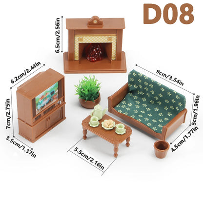 1:12 Miniature Dollhouse Furniture Set Pretend Play Accessories
