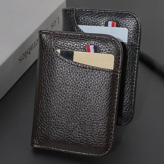 Slim Card Wallet PU Leather Mini Credit Card Holder