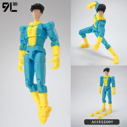Invincible Boy Action Figure 14cm 3D Printed Multi Jointed Model