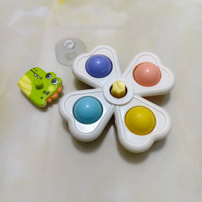 3-in-1 Baby Suction Spinner Toy Teether and Rattle