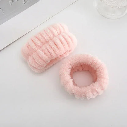 Makeup Headband – Soft Coral Fleece Face Wash Hair Band