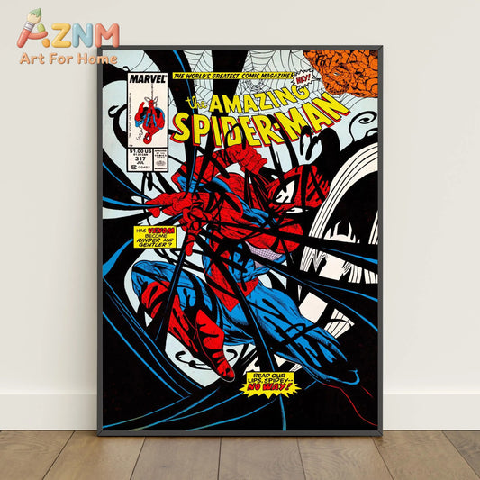 Spider-Man Comic Book Poster Peter Parker Canvas Print
