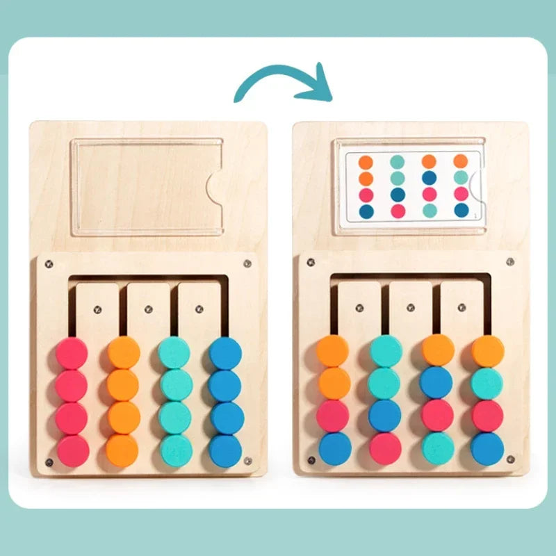 Montessori Wooden Shape Matching Board Learning Puzzle